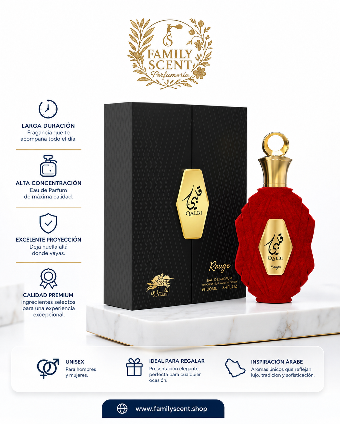 QALBI ROUGUE EDP BY AL FARES 100ML