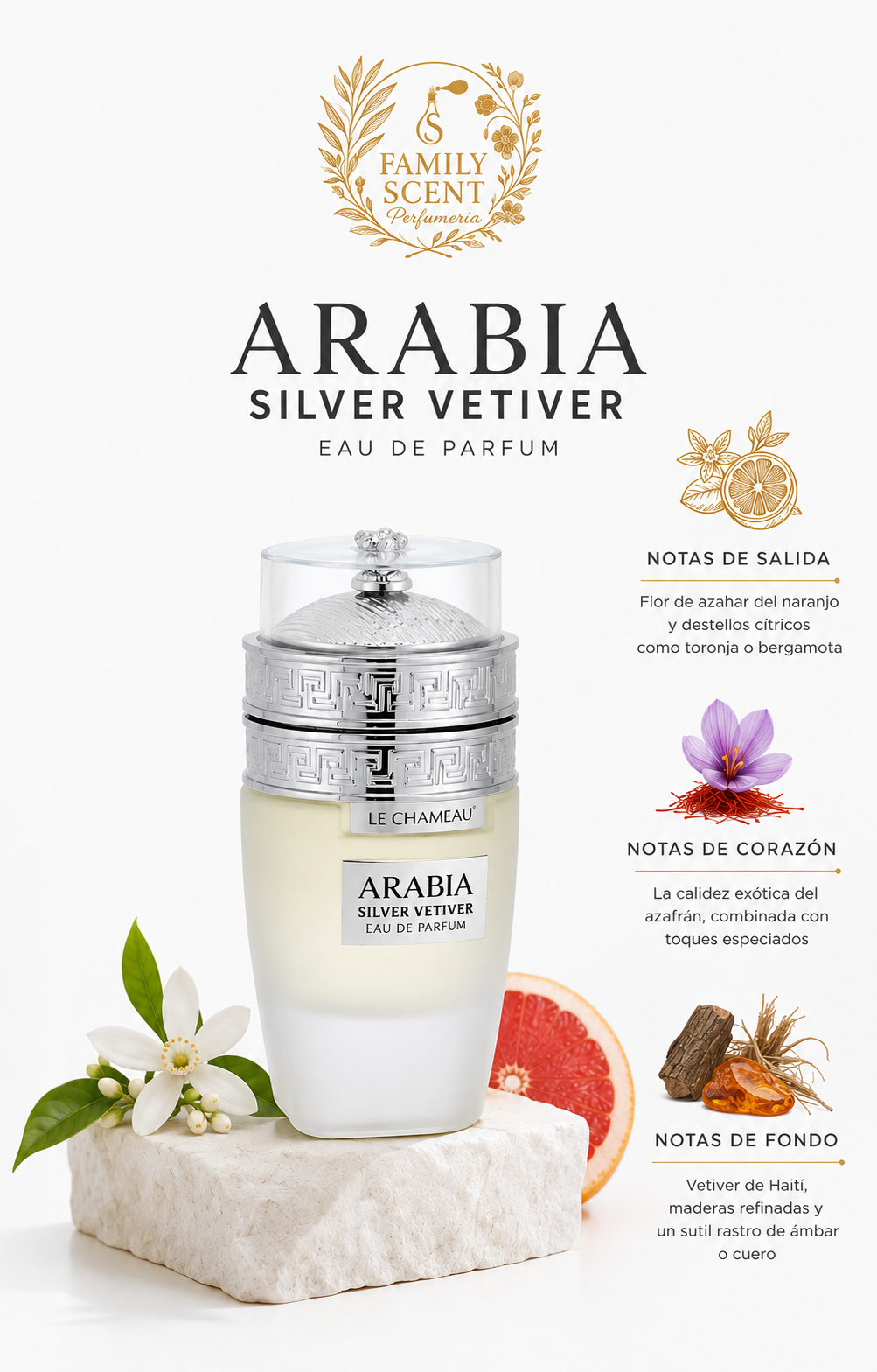 EMPER LE CHAMEAU ARABIA SILVER VETIVER HOMBRE 100 ML EDP