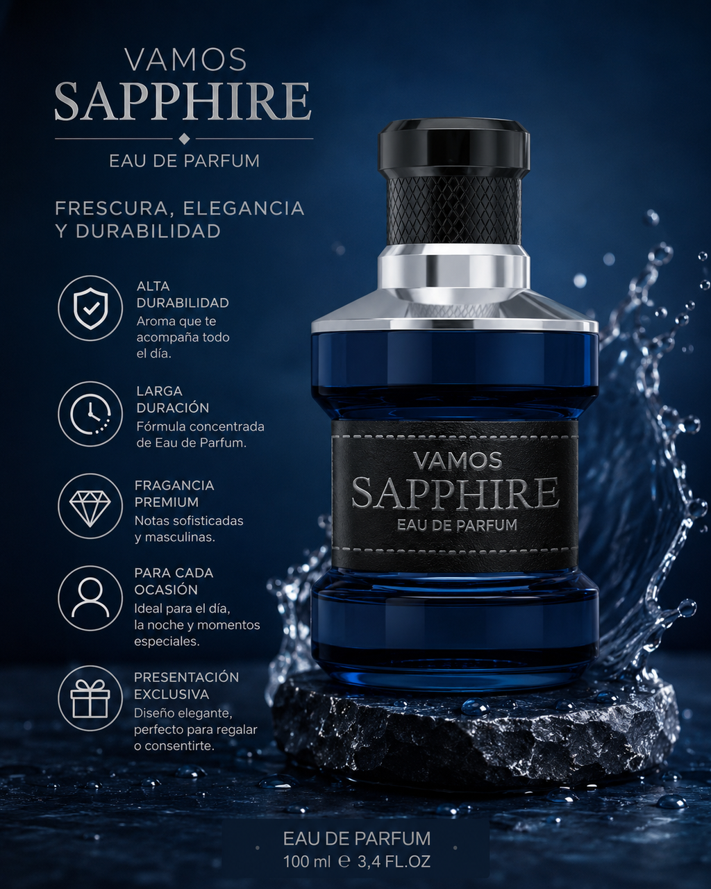 Vamos Sapphire Eau de Parfum (EDP) 100ml