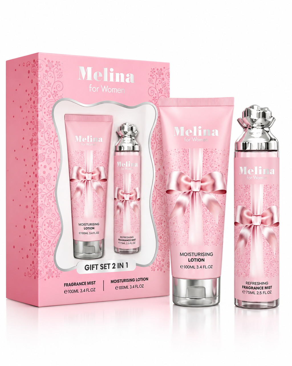 MELINA FRAGRANCE MIST LOTION GIFT SET 2 EN 1 - 250ML (8.4z) DE EMPER
