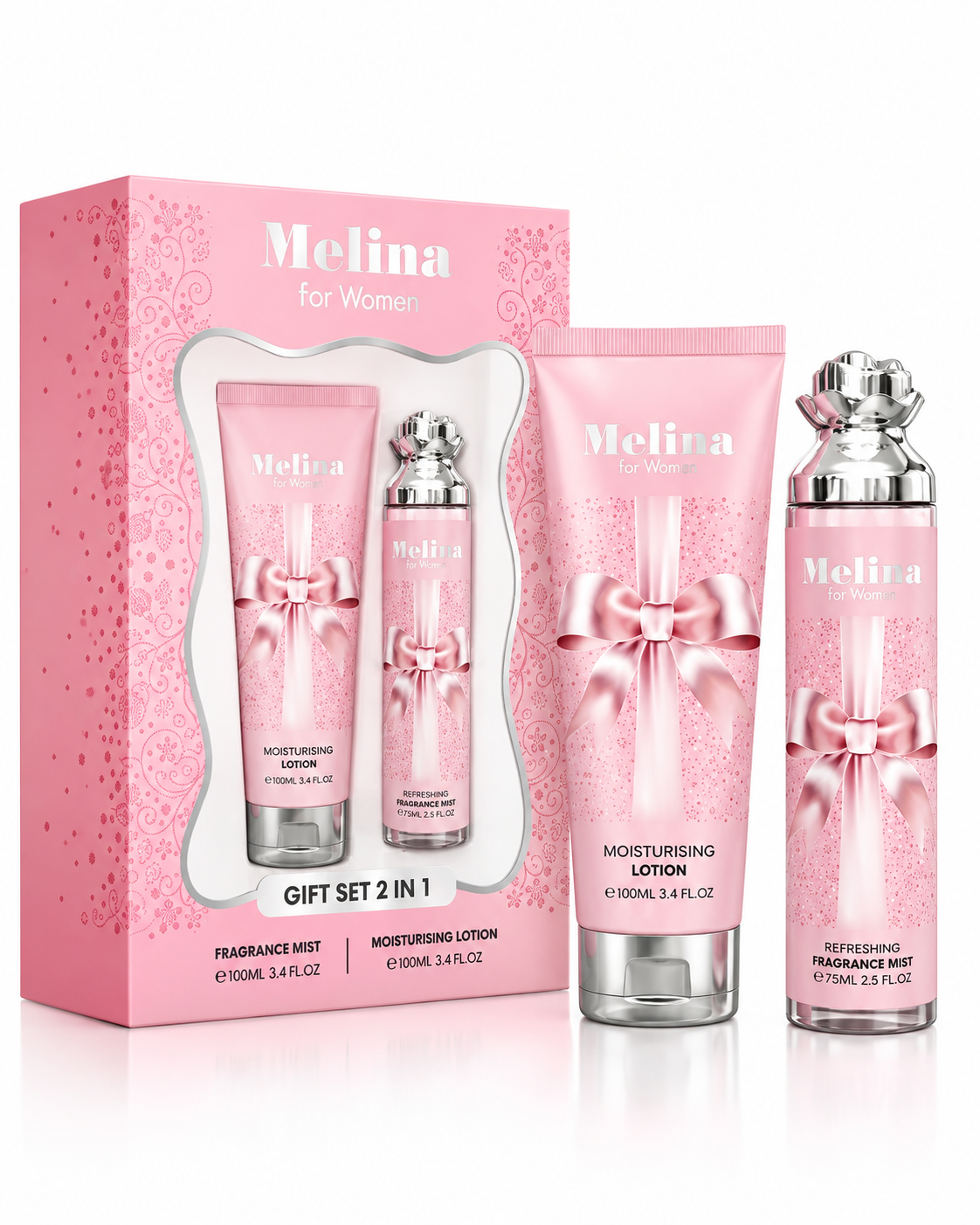 MELINA FRAGRANCE MIST LOTION GIFT SET 2 EN 1 - 250ML (8.4z) DE EMPER