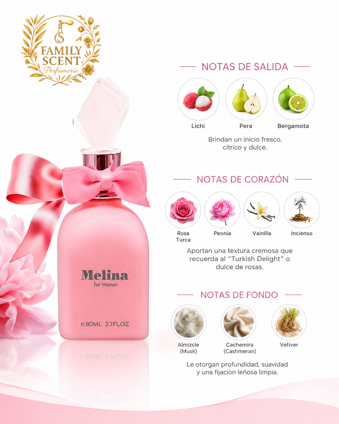 MELINA FOR  WOMEN EDP BY EMPER 80 Ml