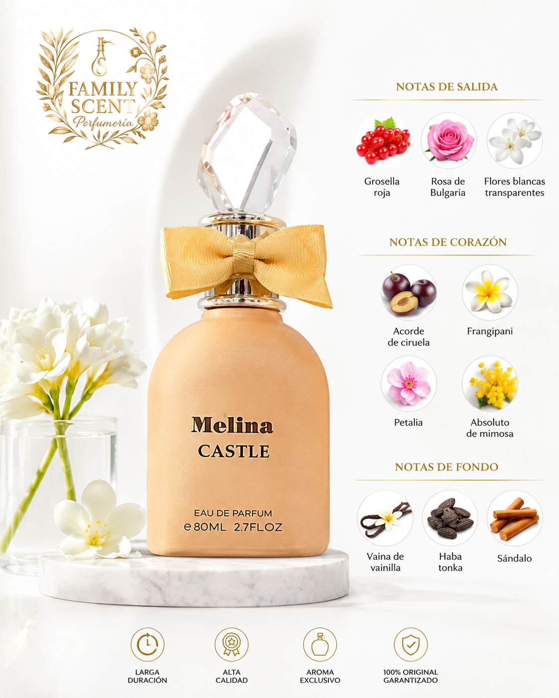MELINA CASTLE FOR WOMEN EDP BY EMPER 80 ML