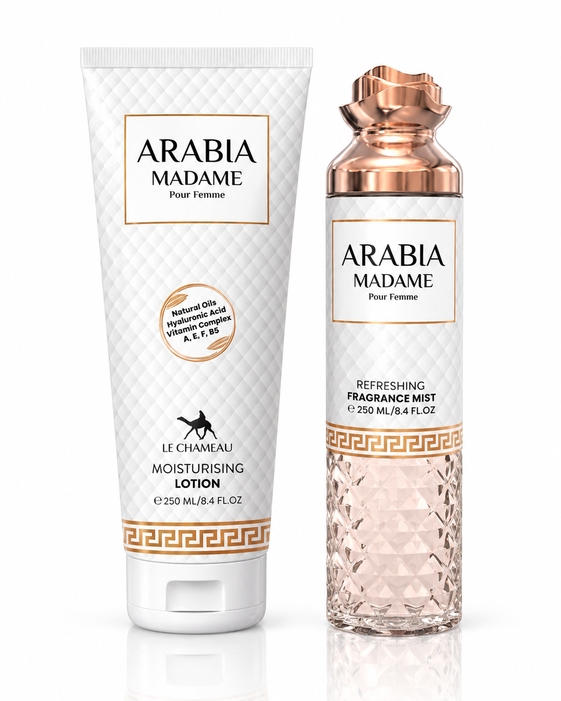 ESTUCHE DE REGALO DE FRAGANCIA Y LOCIÓN ARABIA MADAME 2 EN 1 - 250 ML (8,4 oz) DE LE CHAMEAU
