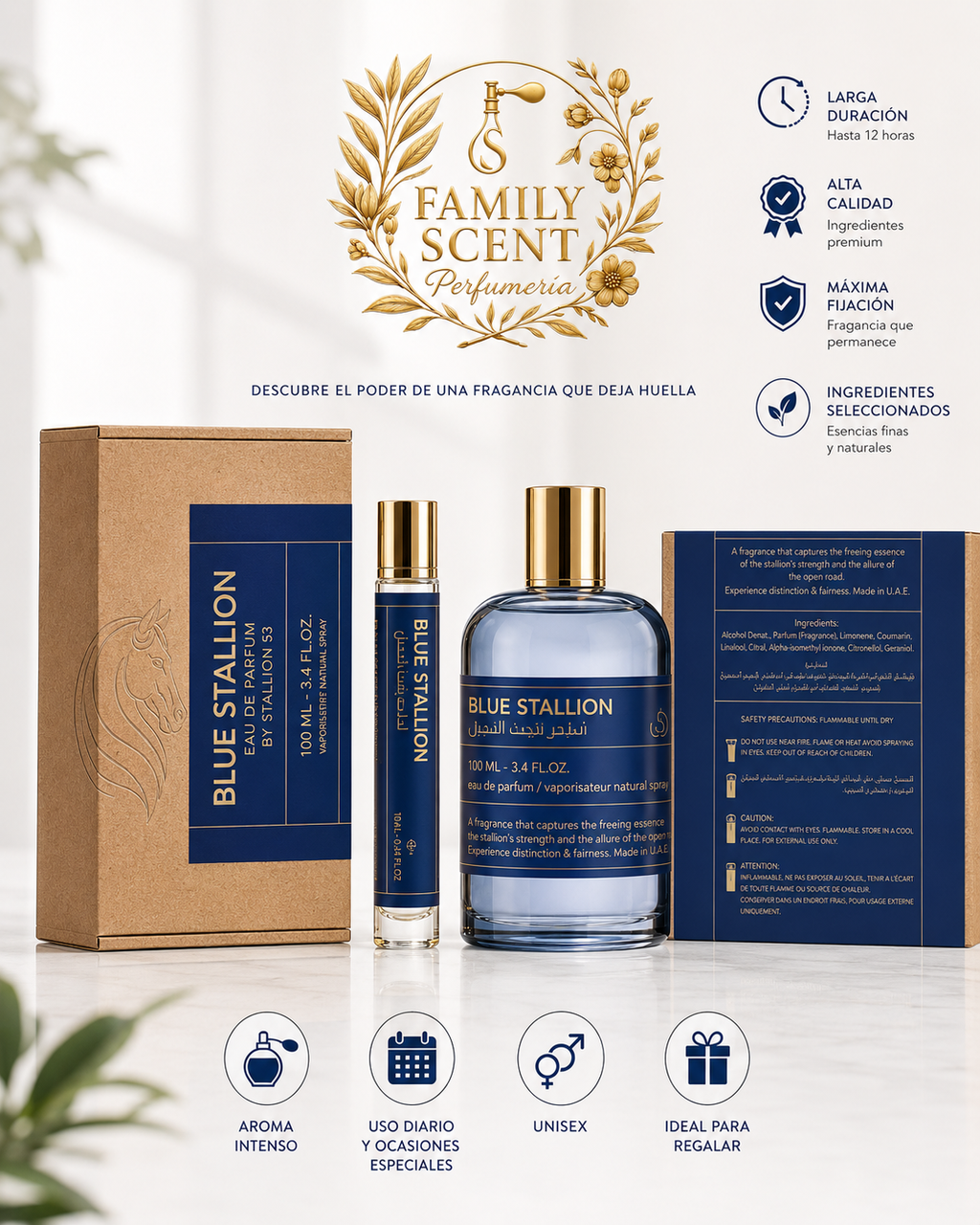 BLUE BY STALLION 53 MEN EDP - 100MI+20ML