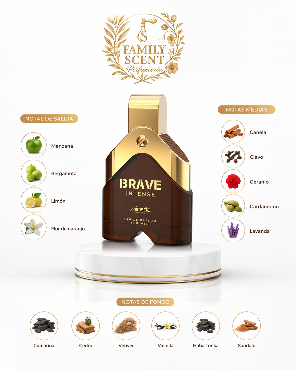 Brave Intense (Pour Homme) - 100ML EDP by Mirada