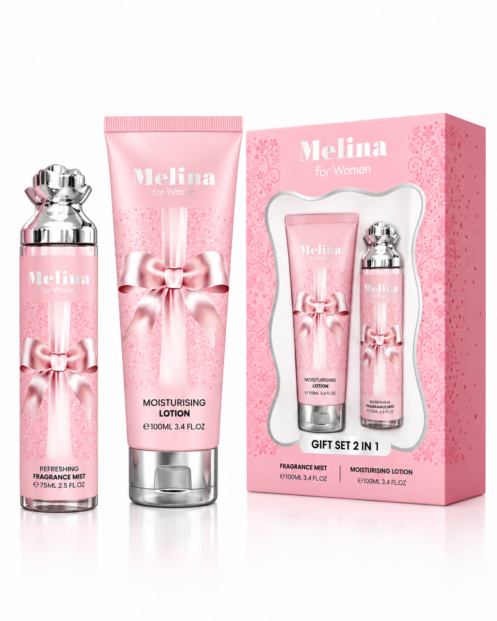 MELINA FRAGRANCE MIST LOTION GIFT SET 2 EN 1 - 250ML (8.4z) DE EMPER