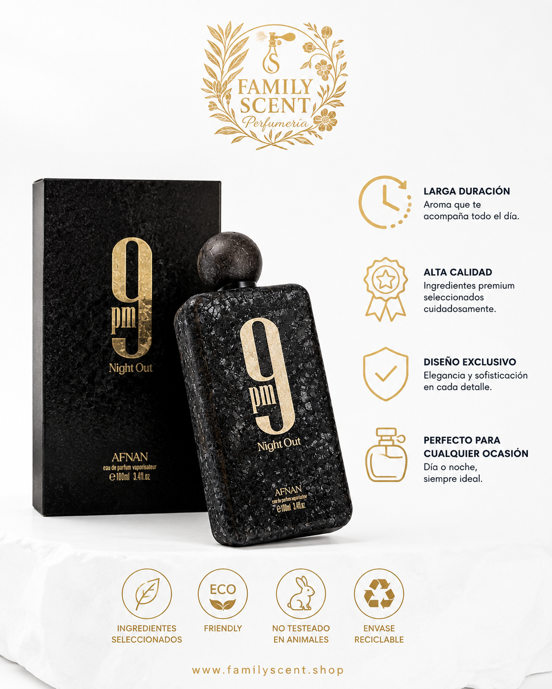 AFNAM 9 PM NIGHT OUT 100ML EXTRAIT DE PARFUM