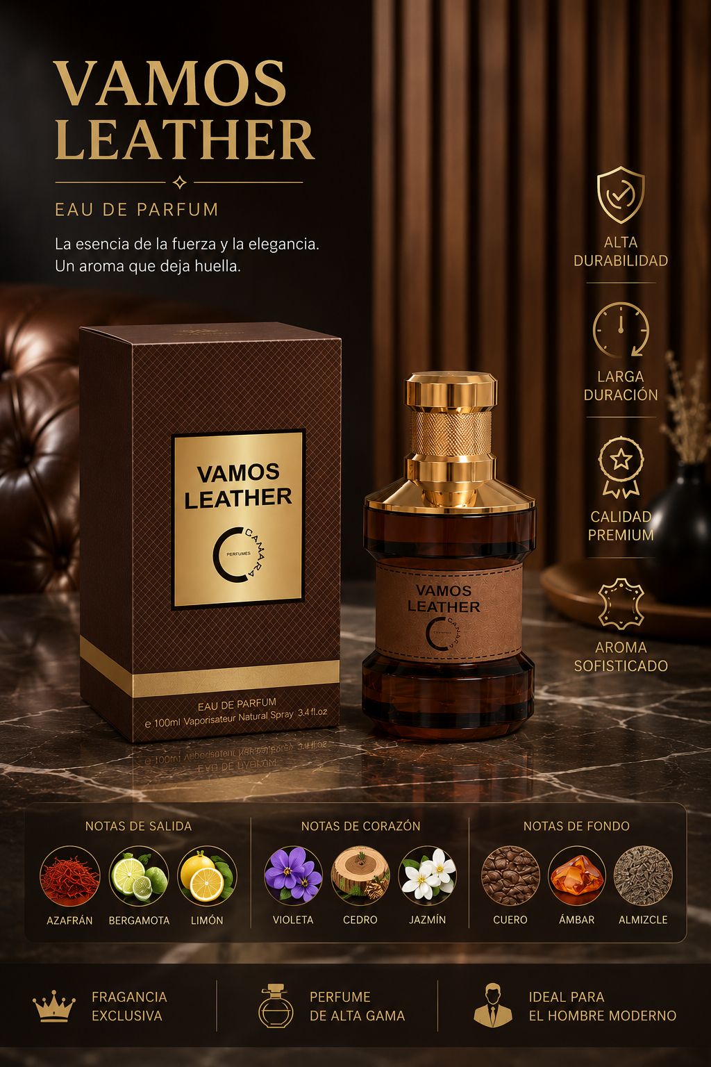 Vamos Leather Eau de Parfum (EDP) 100ml