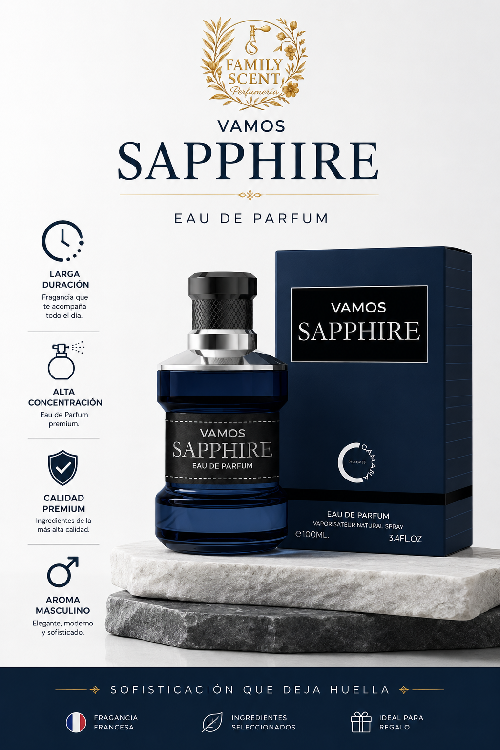 Vamos Sapphire Eau de Parfum (EDP) 100ml