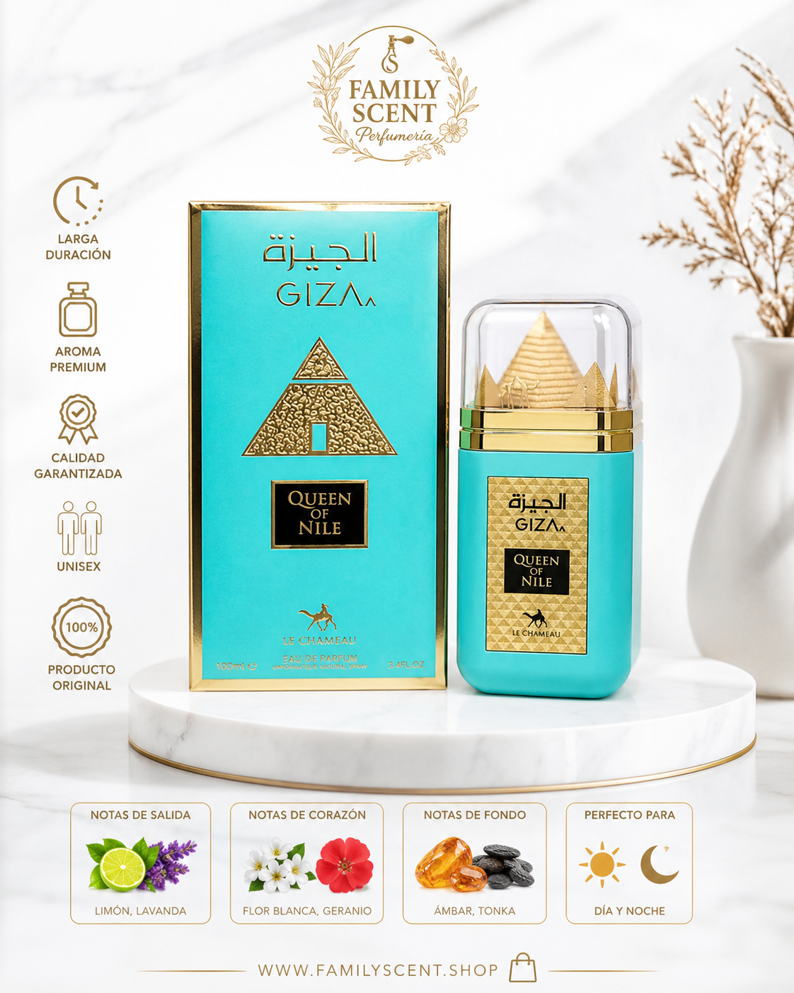 GIZA QUEEN OF NILE LE CHAMEAU  EDP BY EMPER 100ML