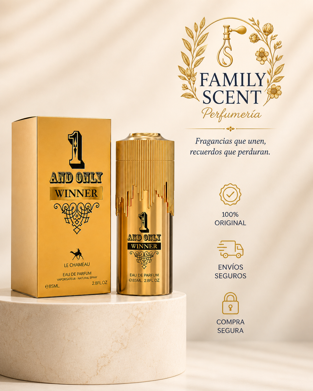 1 And Only Winner by Le Chameau | Perfume Amaderado Aromático Masculino