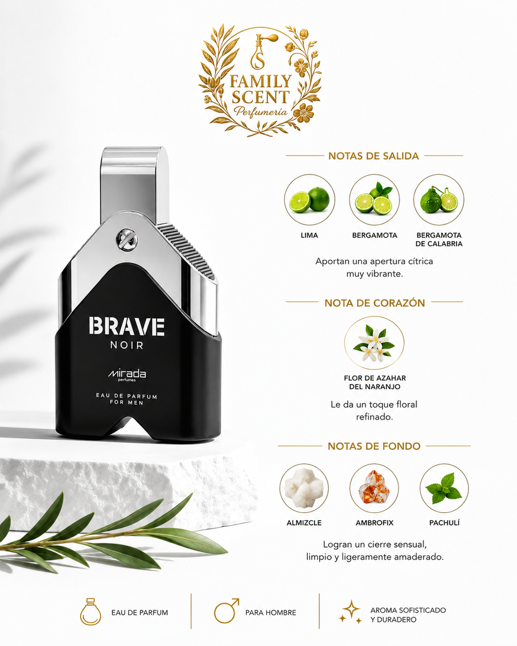 Brave Noir (Pour Homme) - 100ML