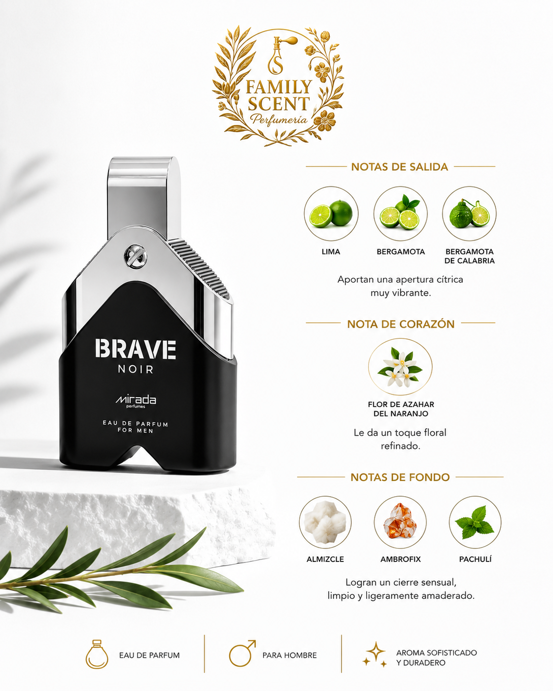 Brave Noir (Pour Homme) - 100ML