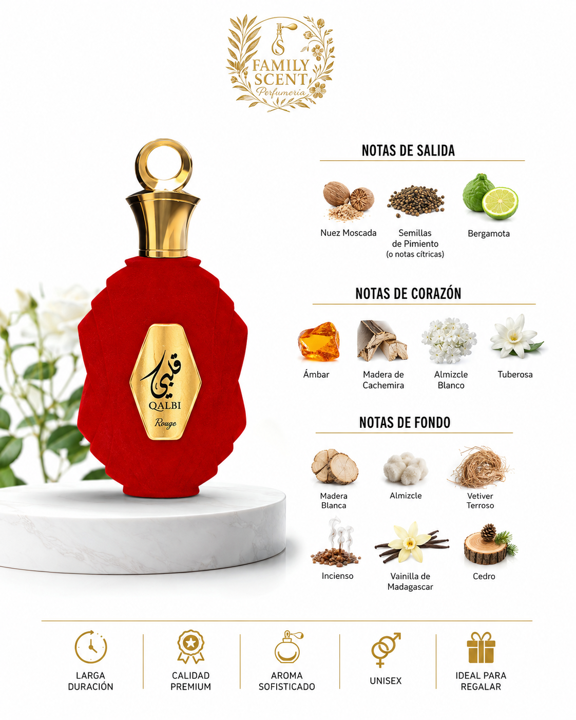 QALBI ROUGUE EDP BY AL FARES 100ML