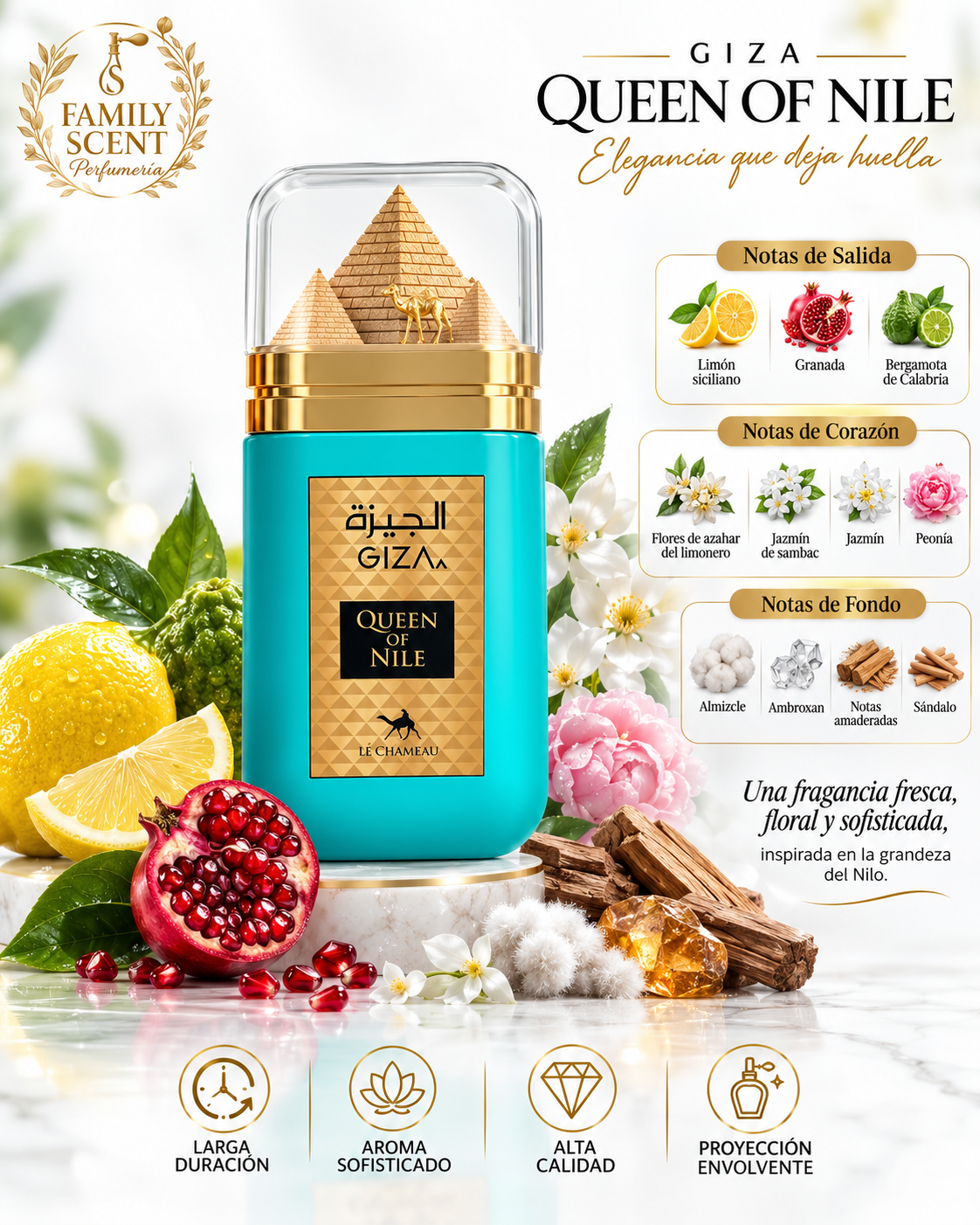 GIZA QUEEN OF NILE LE CHAMEAU  EDP BY EMPER 100ML