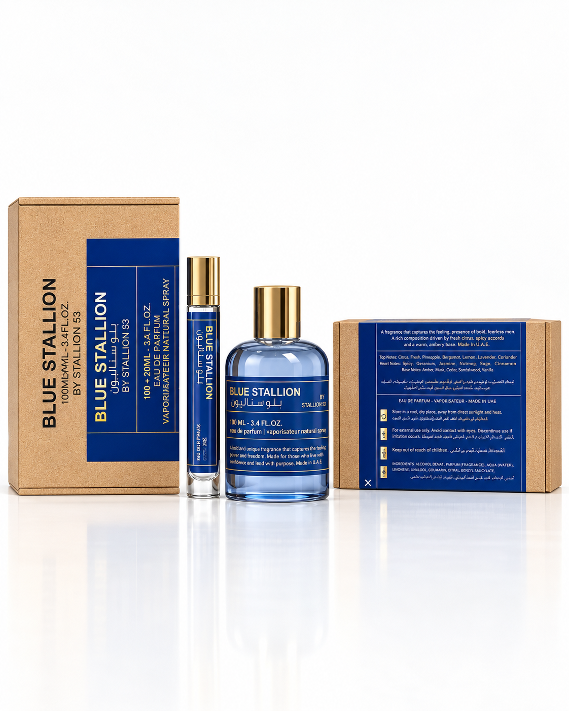 BLUE EMPER BY STALLION 53 MEN EDP - 100MI+20ML