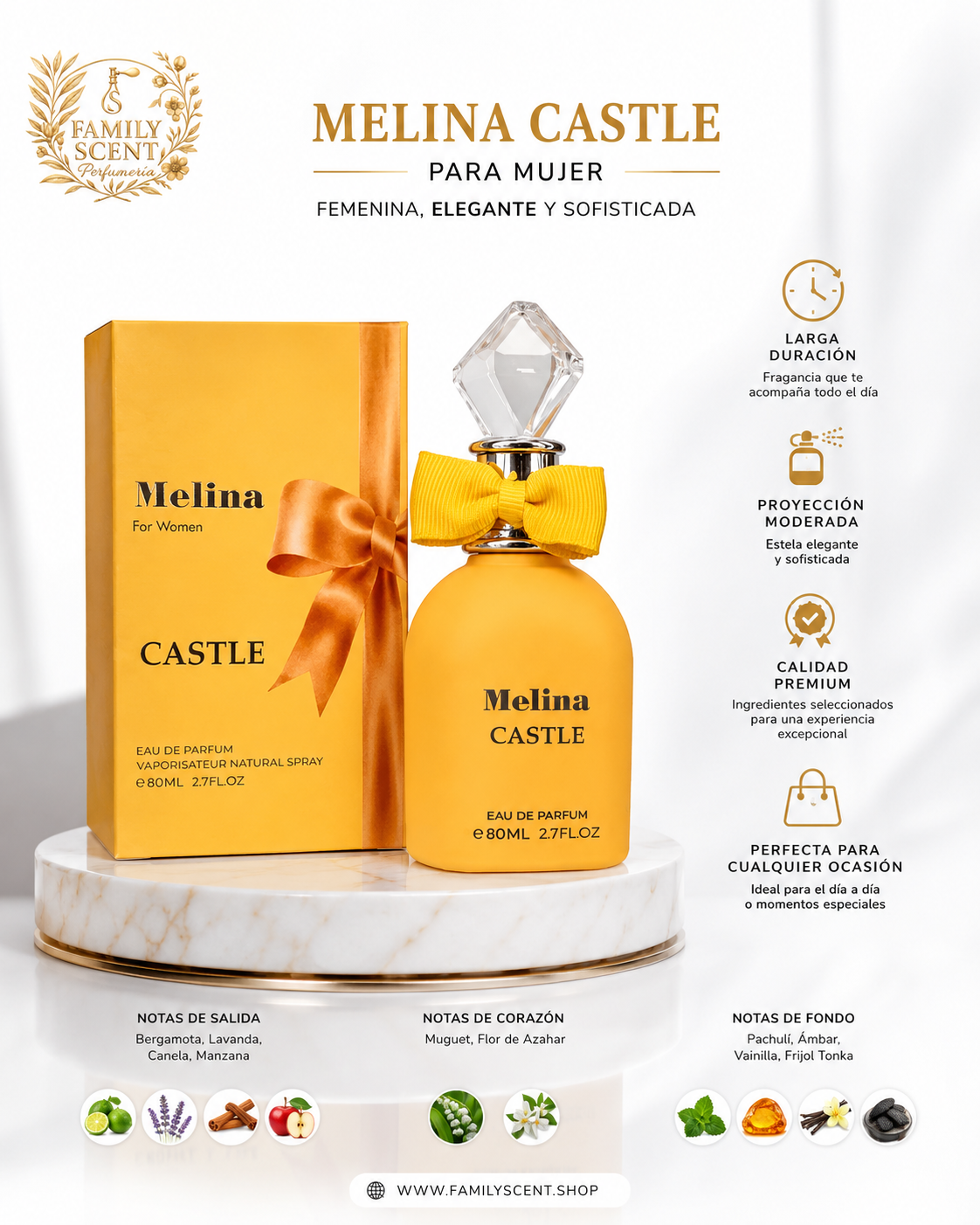 MELINA CASTLE FOR WOMEN EDP BY EMPER 80 ML